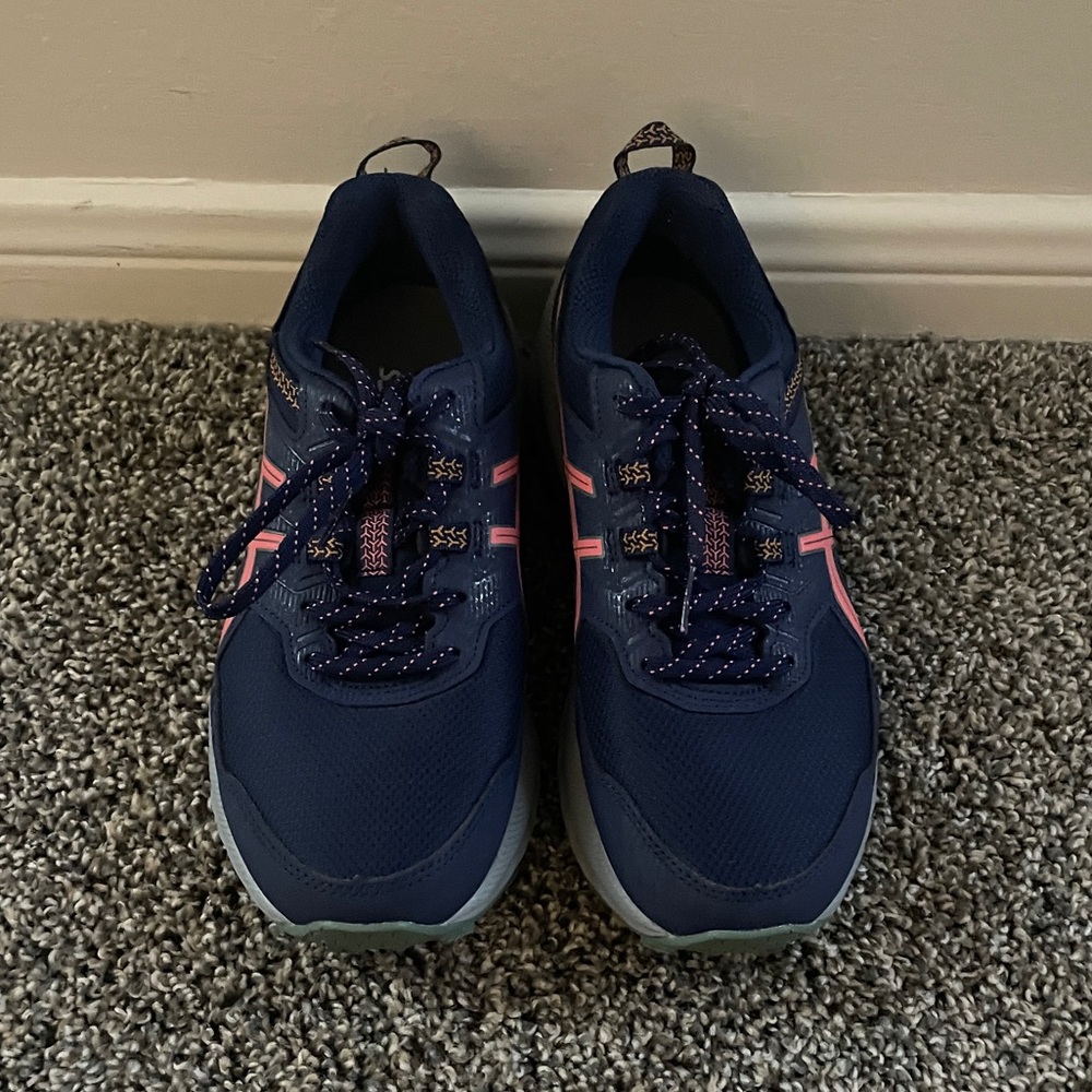 ASICS Navy and Pink Athletic Shoes